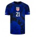 Günstige Vereinigte Staaten Timothy Weah #21 Auswärts Fussballtrikot WM 2022 Kurzarm